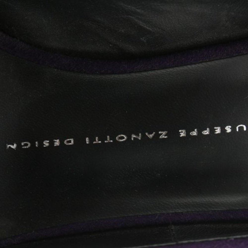 Giuseppe Zanotti Women's 39.5 Purple Suede x Gold Nana Heels 1116gz45 - Picture 8 of 12